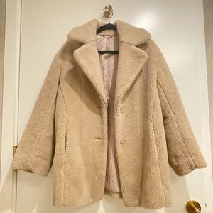 & other stories teddy Fuzzy Faux Fur coat